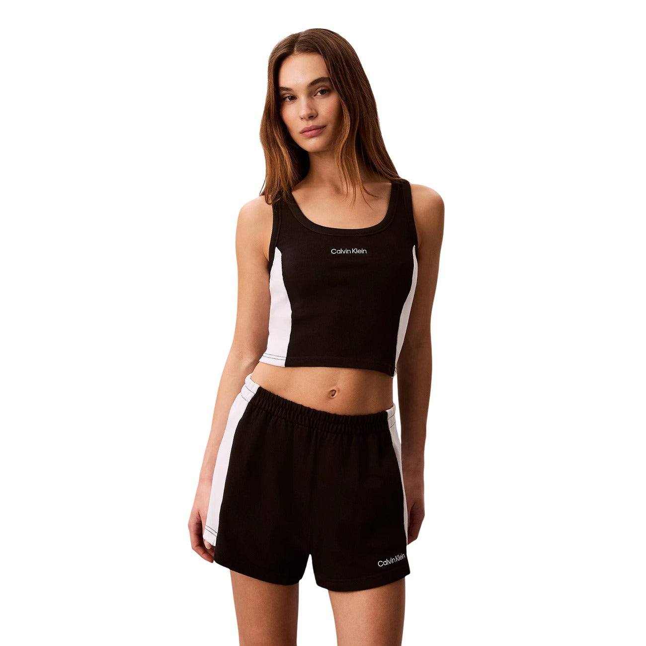 Calvin Klein Jeans Shorts Donna Cotone Nero Primavera Estate