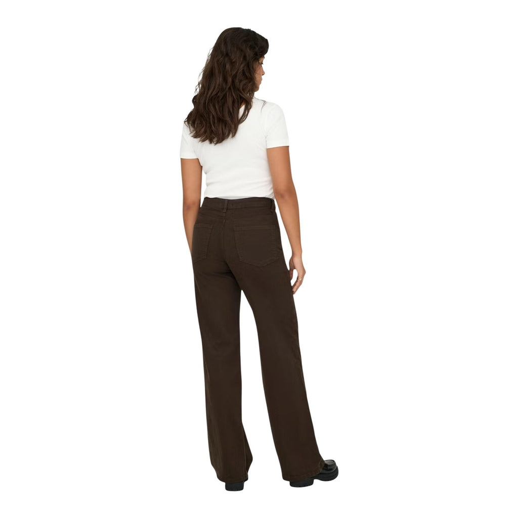 Jeans Donna Only Madison Blush Vita Alta Wide Marrone 99 Cotone