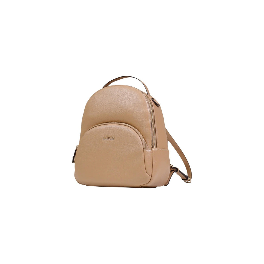 Liu Jo Zainetto Donna Marrone Con Chiusura Zip Tasche Interno Esterno