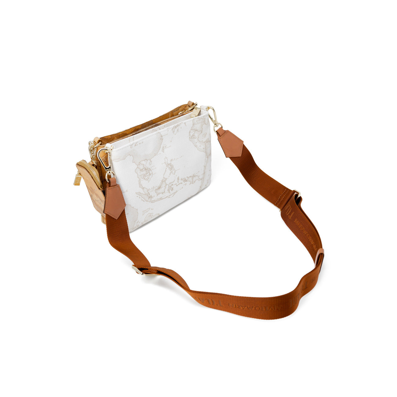 Alviero Martini Prima Classe Borsa A Tracolla Donna Beige In Pelle 70 Percento Made In Italy 16x23x4 Cm Autunno Inverno