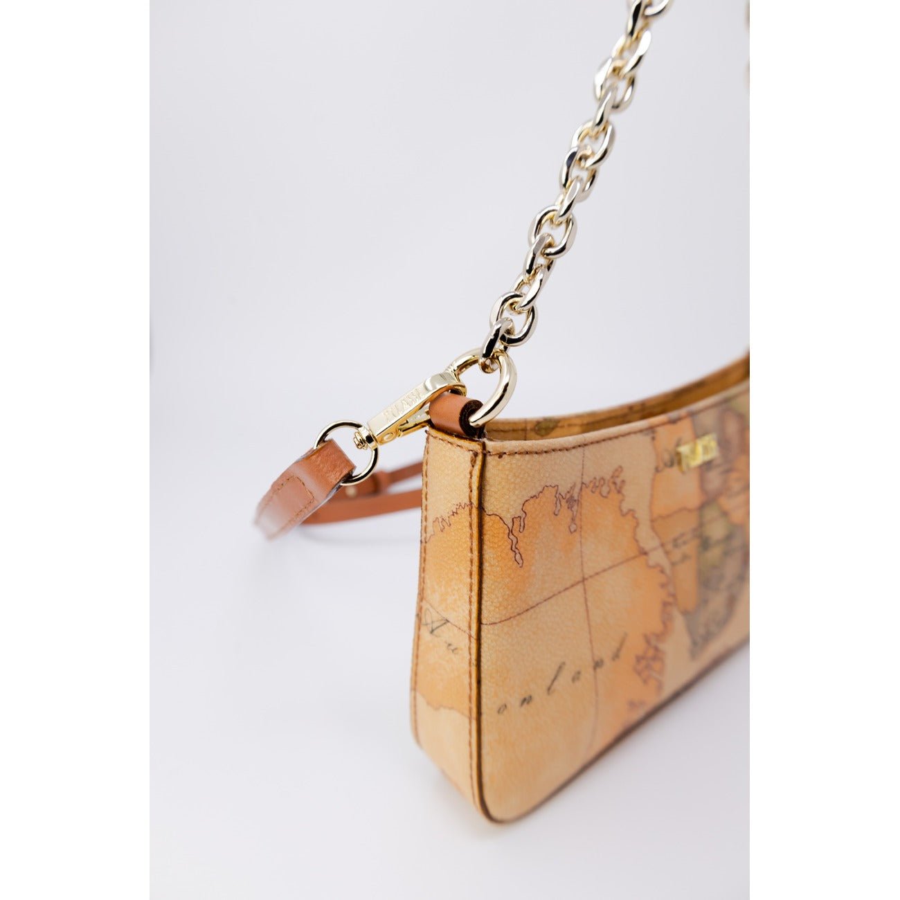 Alviero Martini Prima Classe Borsa Donna A Tracolla Beige Stampa Con Cerniera Made In Italy Autunno Inverno 11.5x19.5x3
