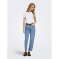 Only Jeans Donna Blu Elasticizzato Cotone Vita Regular Primavera Estate