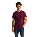 Tommy Hilfiger Jeans T Shirt Uomo Slim Bordeaux Cotone Organico