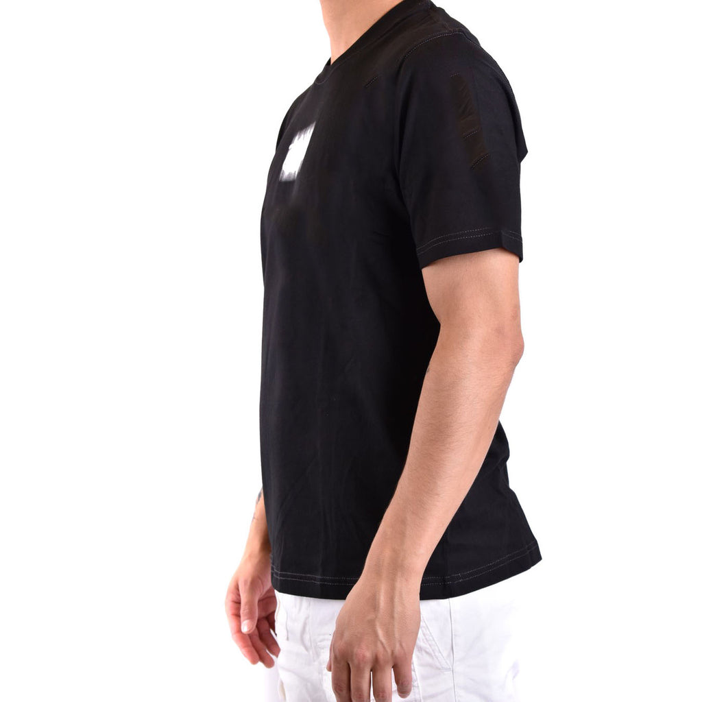 Diesel T Shirt Uomo Nero Stampa Cotone 100 Girocollo Maniche Corte