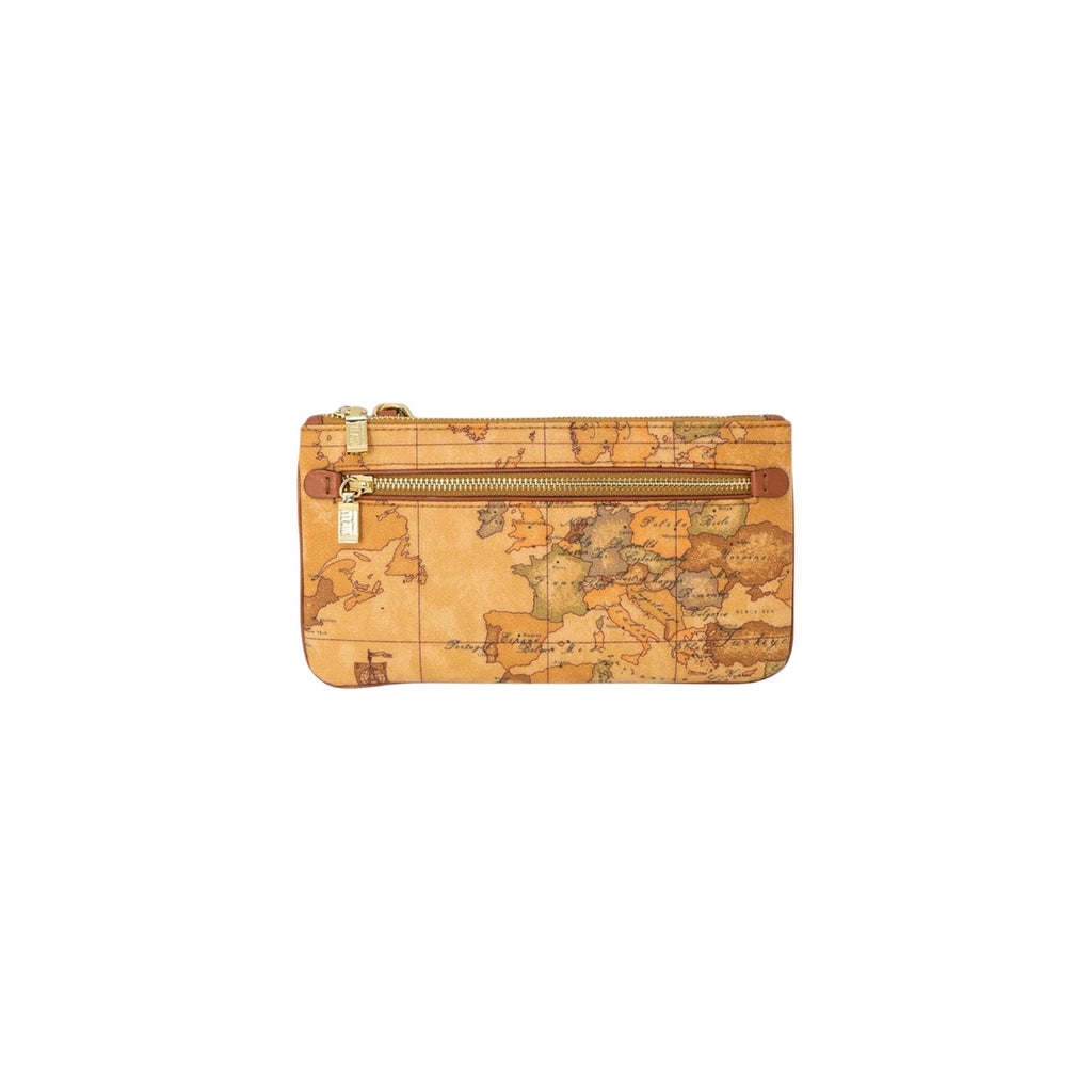 Alviero Martini Prima Classe Borsa Donna A Mano Beige Stampa Geo Con Cerniera E Tasca Esterna 24x13 Cm