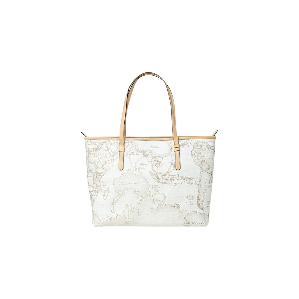 Alviero Martini Prima Classe Borsa Donna Pelle Bianco Made In Italy Tracolla Cerniera Autunno Inverno
