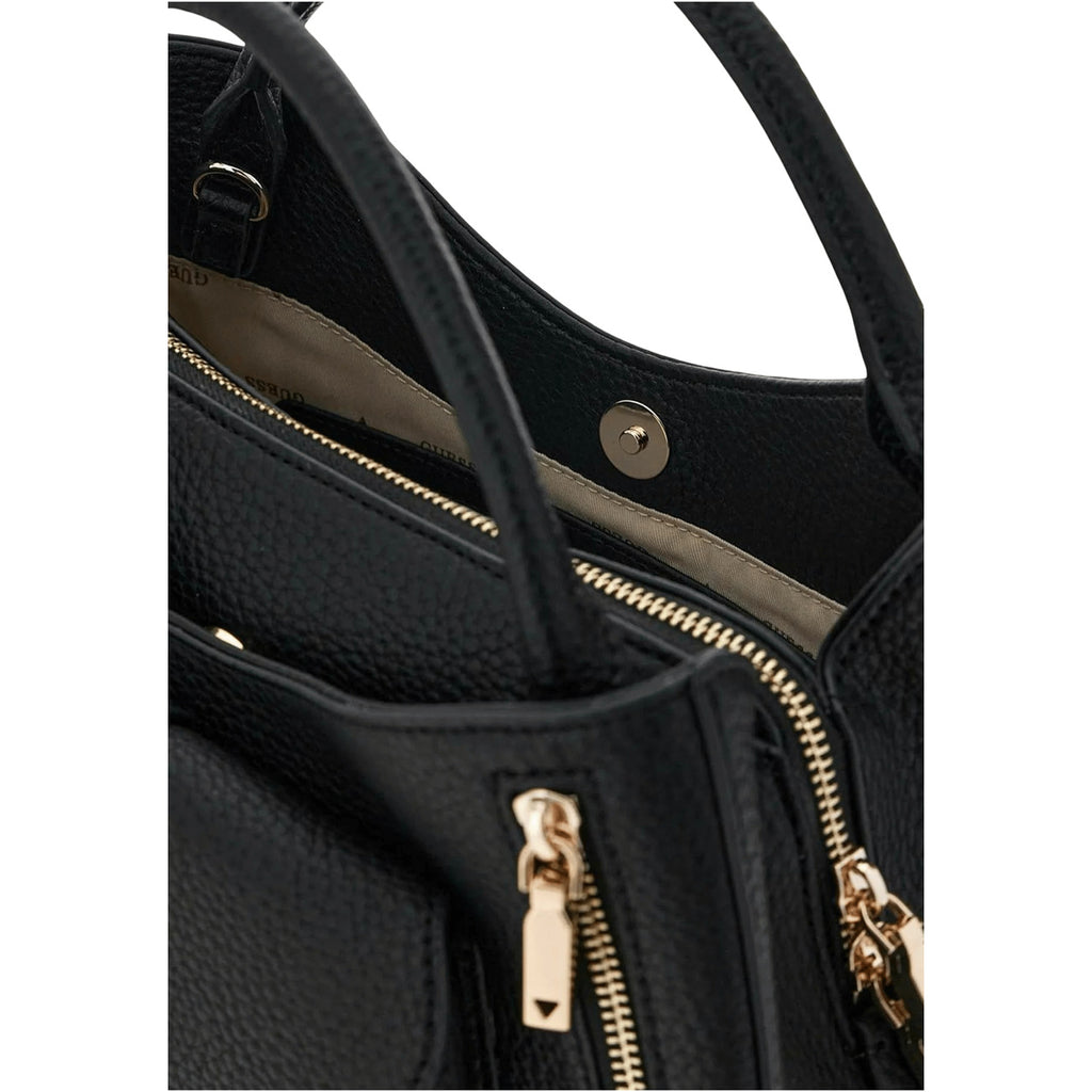 Guess Borsa Donna Jessa Girlfriend Satchel Nero A Mano Con Tracolla