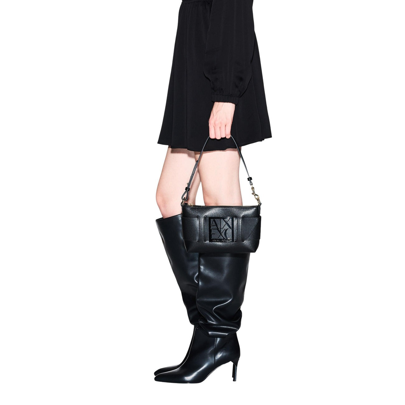 Alviero Martini Prima Classe Borsa Donna A Tracolla Nero Stampa Petite Con Tasche Interne Autunno Inverno
