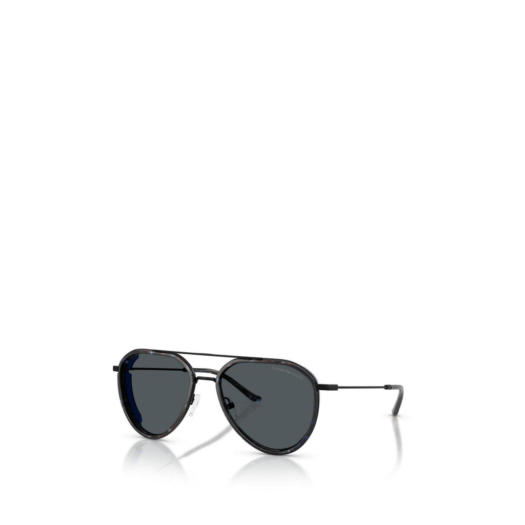 Emporio Armani Occhiali Da Sole Uomo Aviator In Metallo Neri UV
