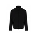 Emporio Armani Felpa Uomo Nero Con Zip Collo Alto Tasche Poliestere