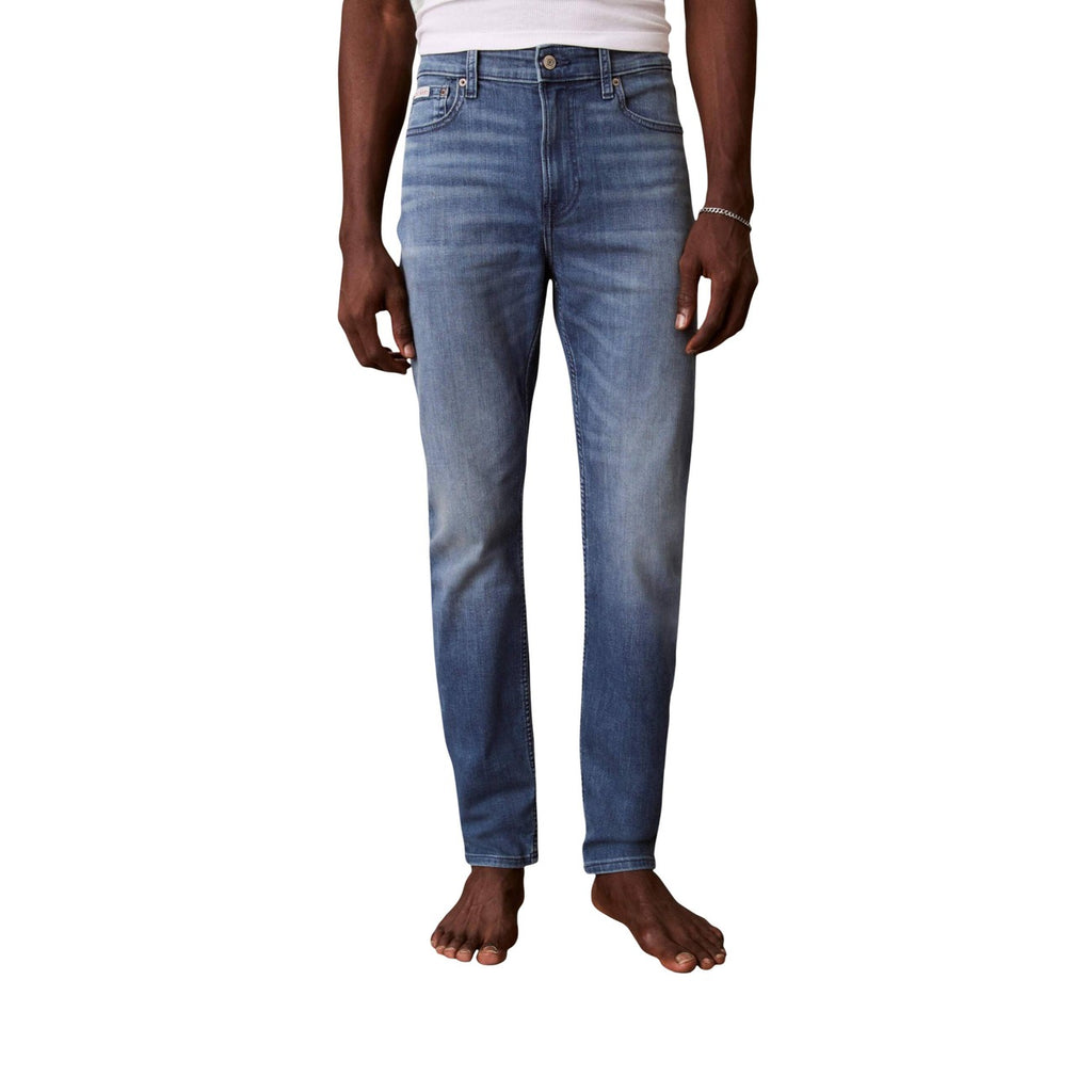 Jeans Uomo Calvin Klein Blu Con Chiusura Zip E Bottone Primavera Estate