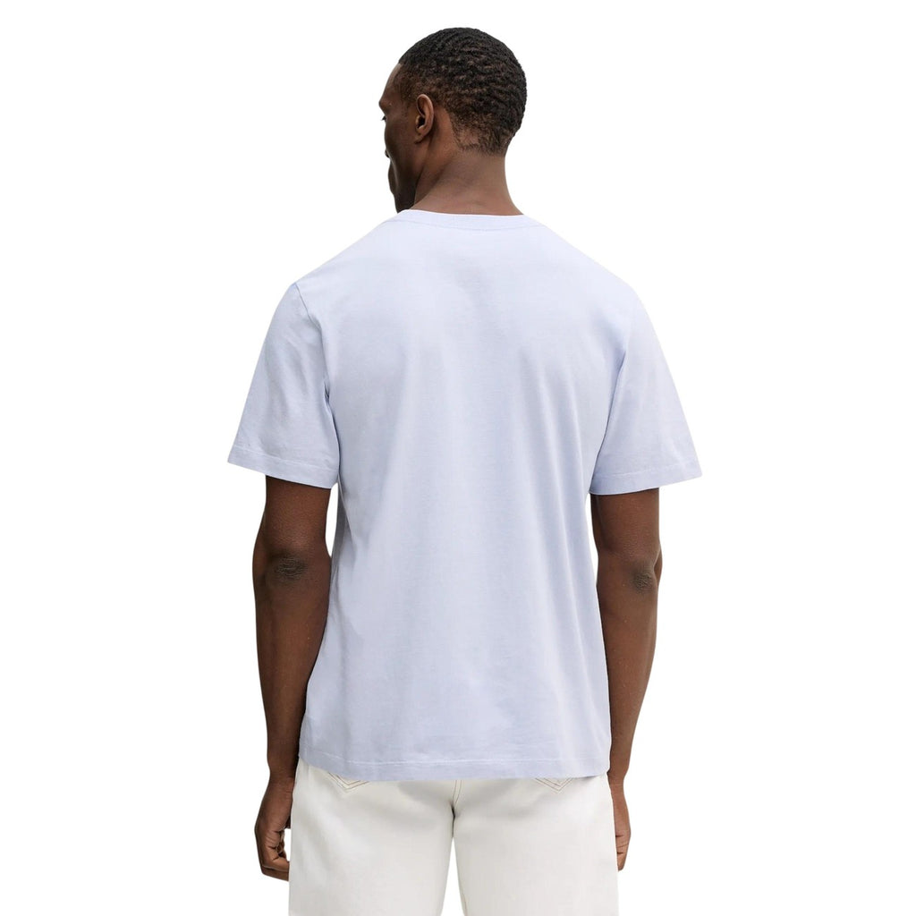 Calvin Klein Jeans T Shirt Uomo Blu Stampa Cotone 100 Maniche Corte