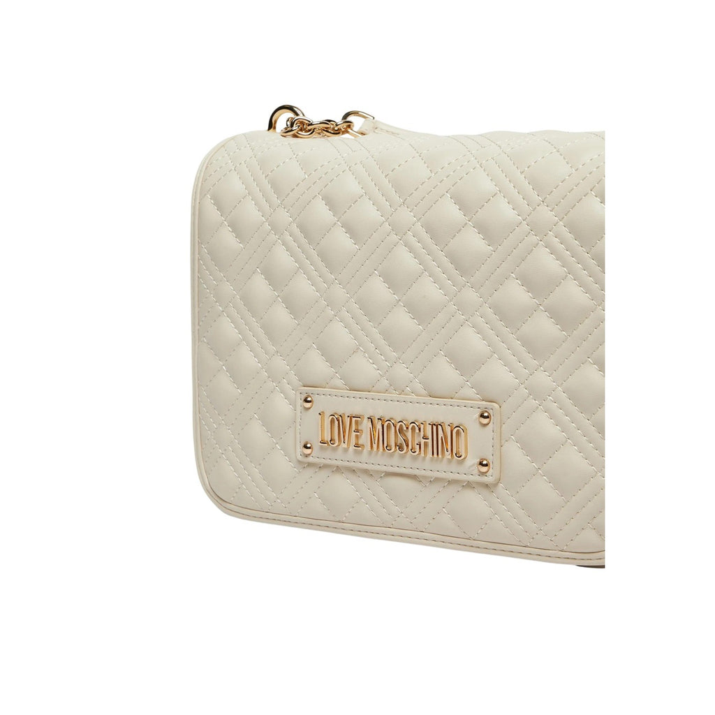Love Moschino Borsa Donna Quilted PU Beige A Mano Tracolla