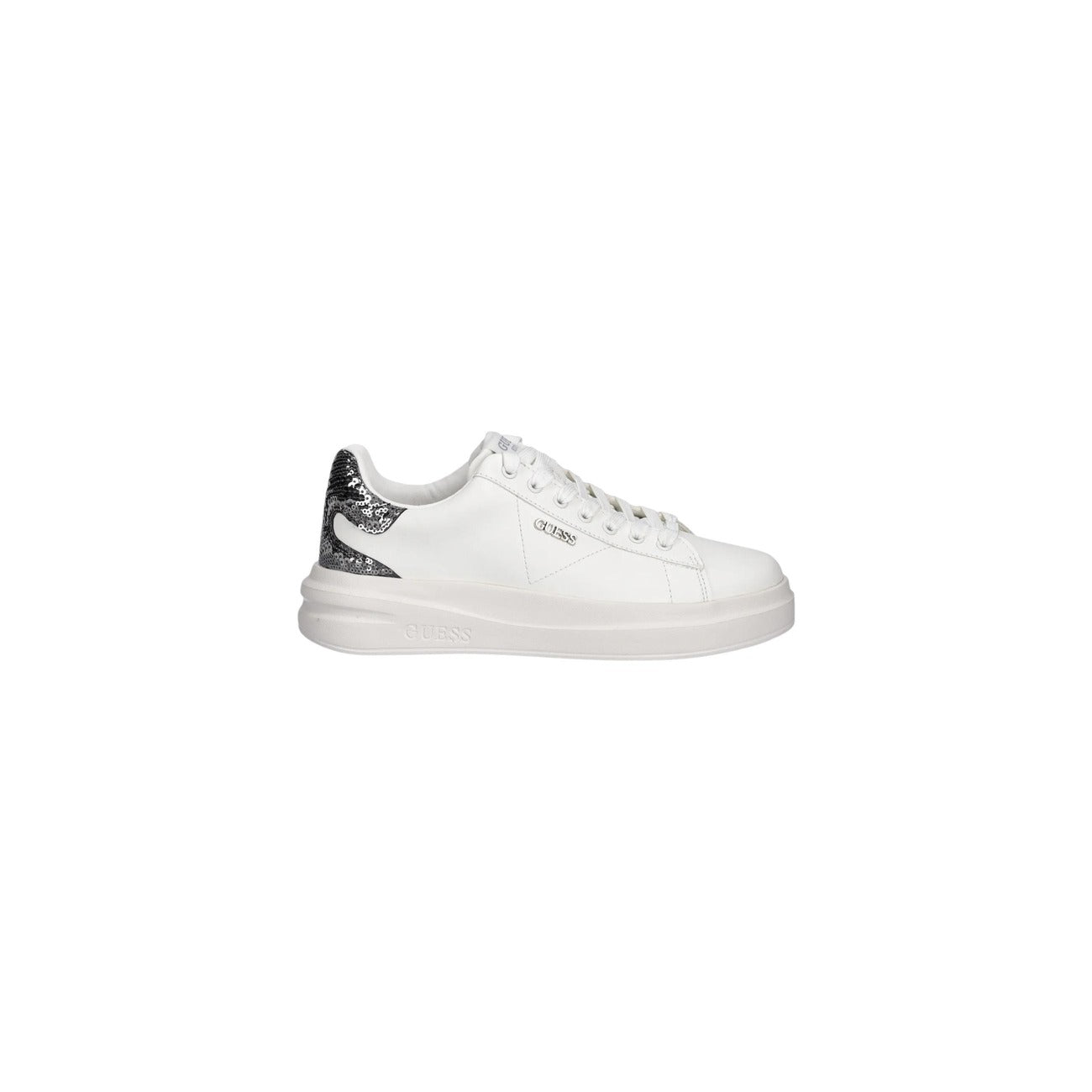 Guess Sneakers Donna Bianche Pelle Lacci Sportive Primavera Estate