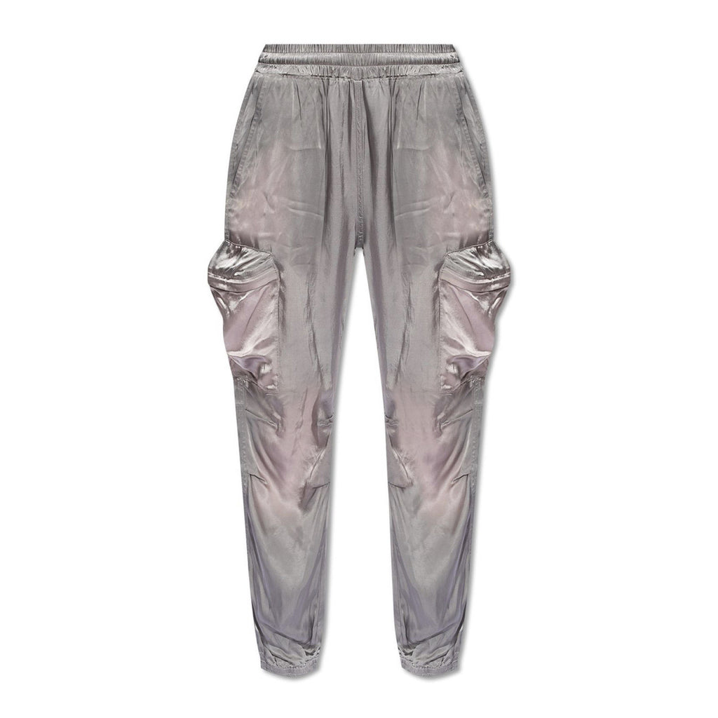 Diesel Pantaloni Donna Argento Primavera Estate In Poliestere