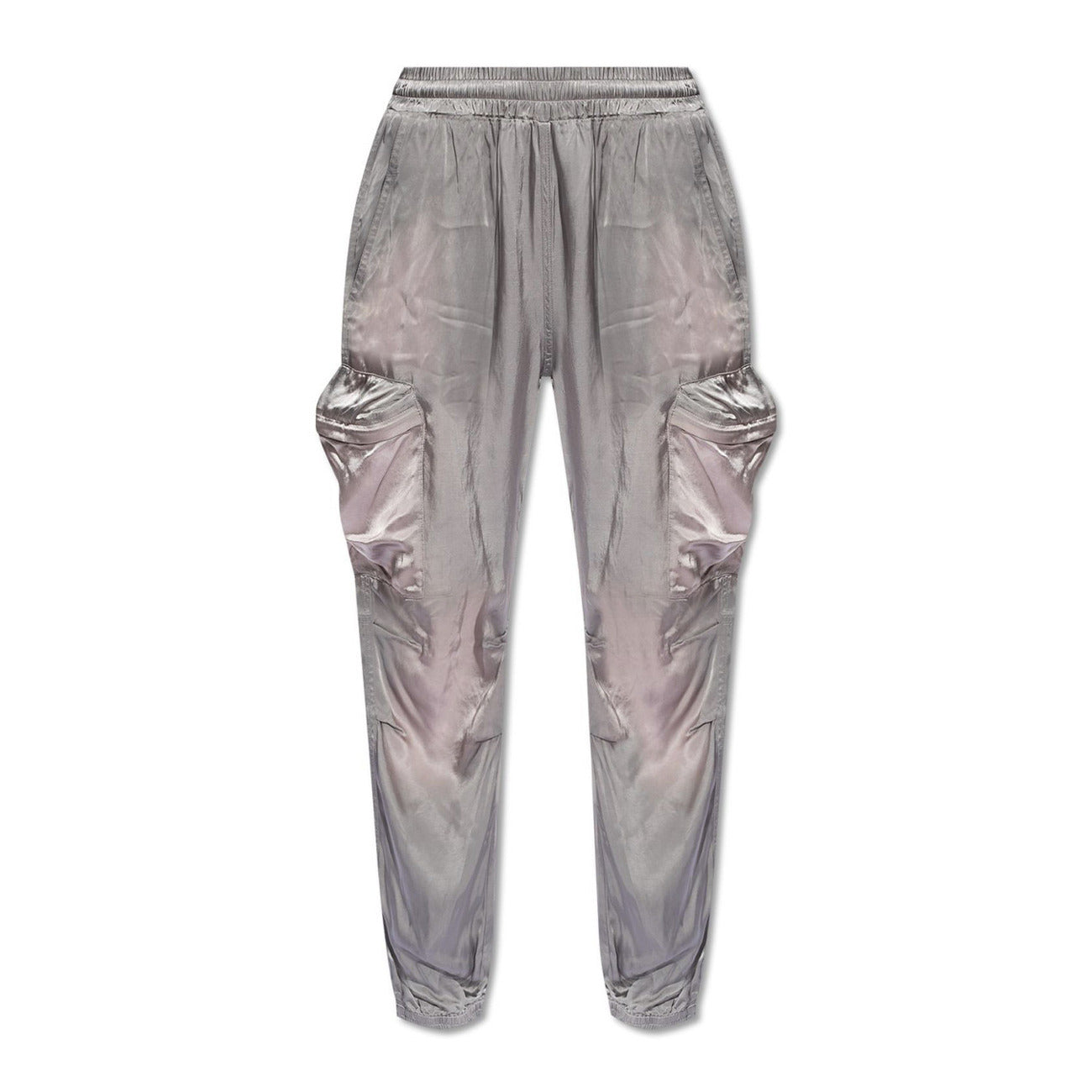 Diesel Pantaloni Donna Argento Primavera Estate In Poliestere