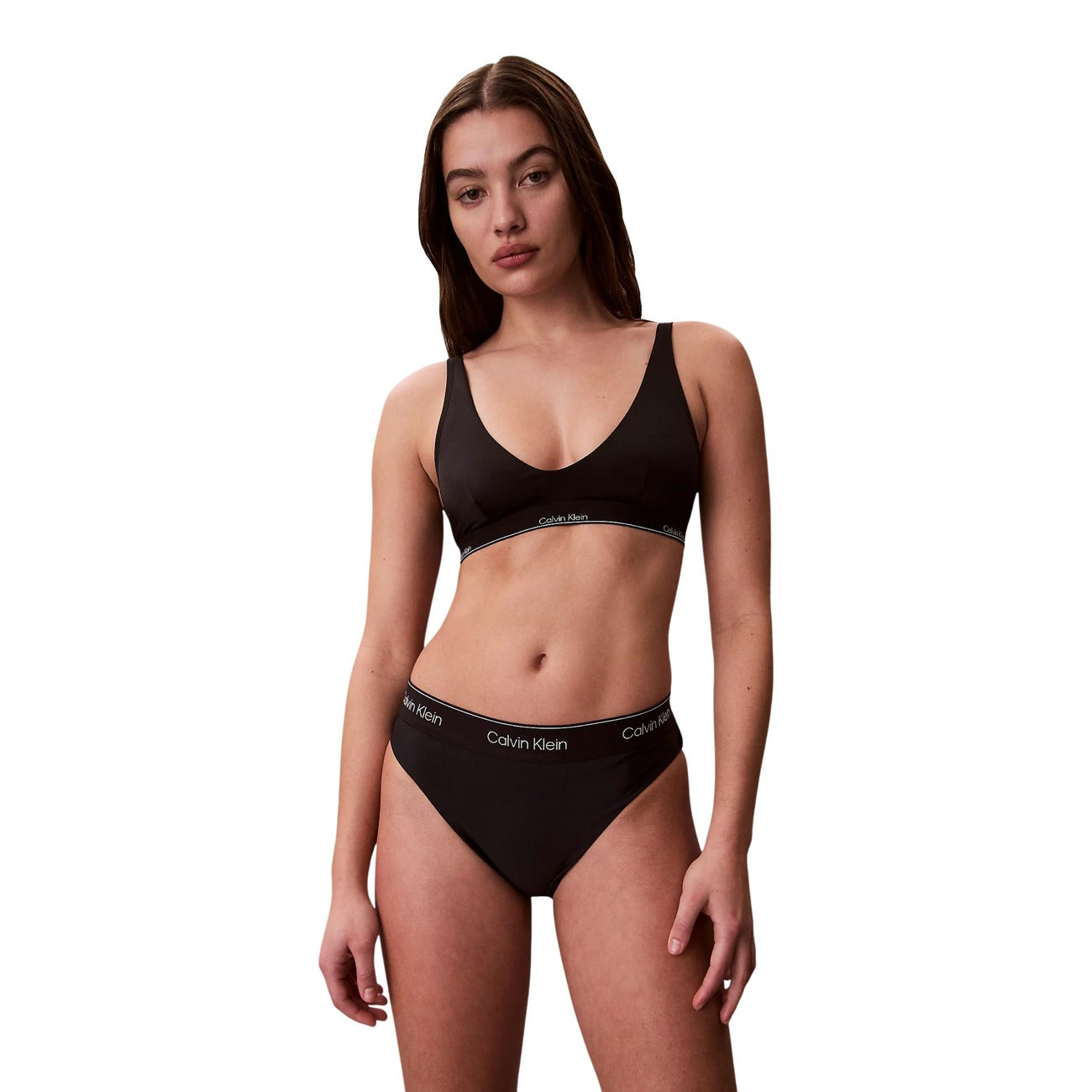 Calvin Klein Jeans Costume Donna Arancione Halter Bralette