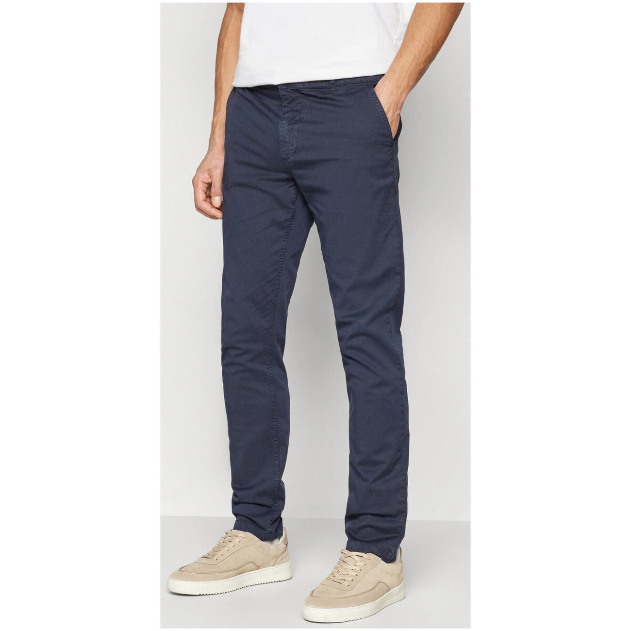 Lyle And Scott Pantaloni Uomo Cotone Elasticizzato Blu Autunno Inverno