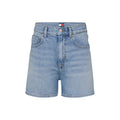 Tommy Hilfiger Jeans Shorts Donna Blu Con Zip E Bottone Vita Alta