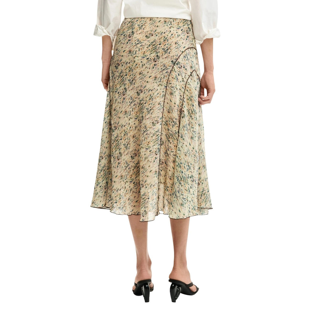 Desigual Gonna Donna Beige Fantasia Colorata Primavera Estate In Poliestere