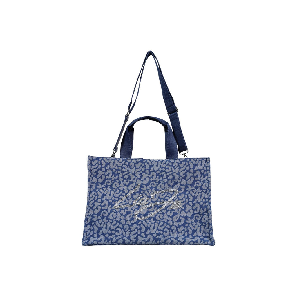 Liu Jo Borsa A Mano Donna Blu Leopardo 32x16x16 Cm Primavera Estate