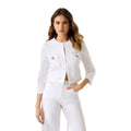 Guess Giacca Donna Rosalia Bianca Maniche Lunghe Primavera