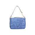 Alviero Martini Prima Classe Borsa Donna Blu Stampa A Mano Con Tracolla