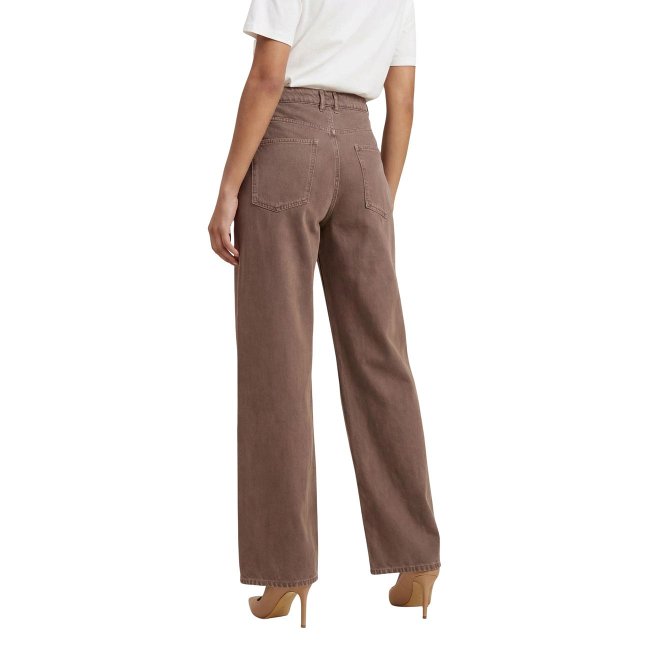 Only Jeans Donna Marrone 100 Percento Cotone Primavera Estate