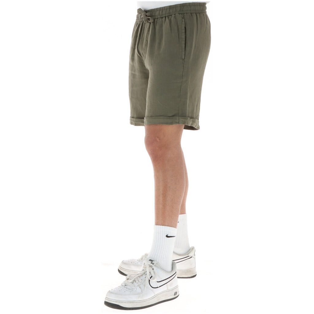 Lyle And Scott Bermuda Uomo 100 Per Cento Lino Verde Primavera Estate
