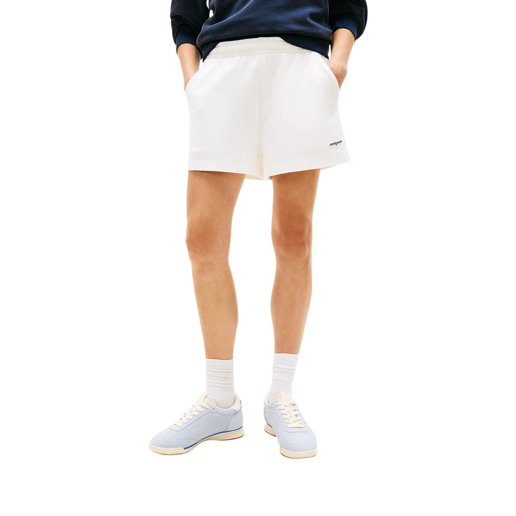 Tommy Hilfiger Jeans Shorts Donna Beige Cotone Organico Primavera Estate