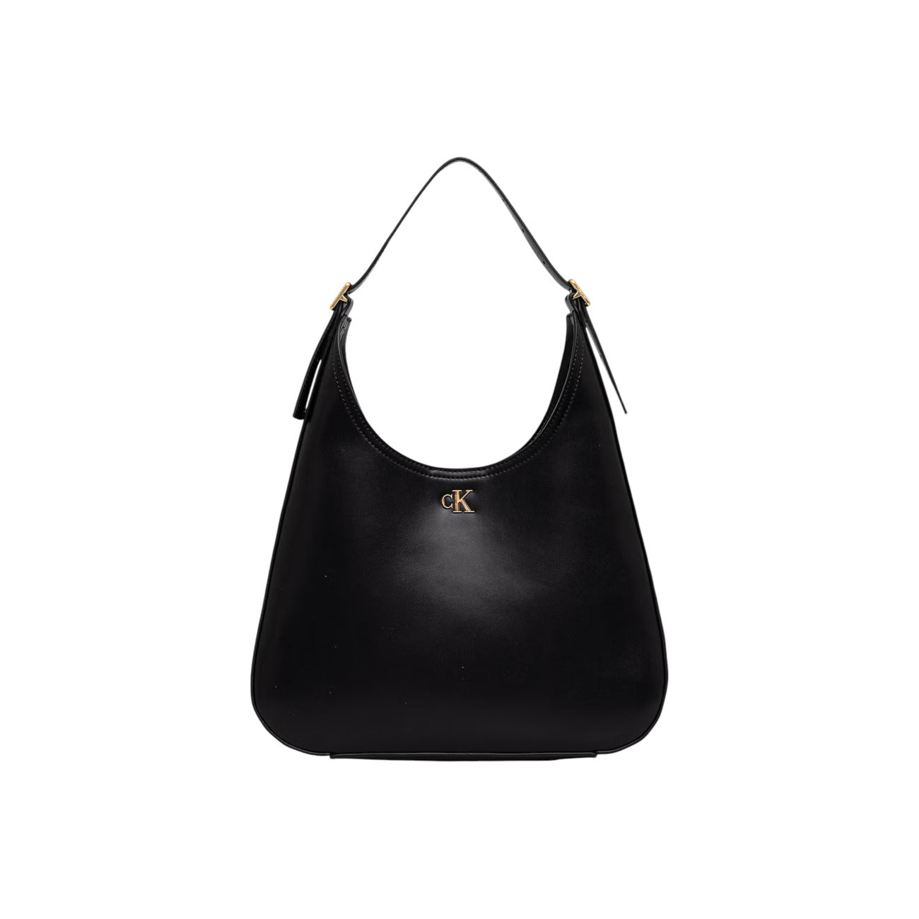 Calvin Klein Borsa Donna Media A Spalla Nero Con Cerniera Tasche Interne Elegante Autunno Inverno