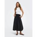 Only Abito Donna Smanicato Nero Cotone Elasticizzato Con Tasche