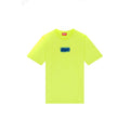 Diesel T Shirt Uomo Giallo Stampa Cotone 100 Maniche Corte Scollo Tondo
