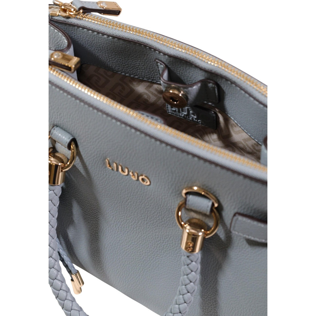 Liu Jo Borsa Donna Satchel Azzurro Tracolla Mano Zip 27x21x12 cm