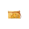 Alviero Martini Prima Classe Borsa A Spalla Donna In Pelle Beige Con Stampa 16x25x2,5 Cm