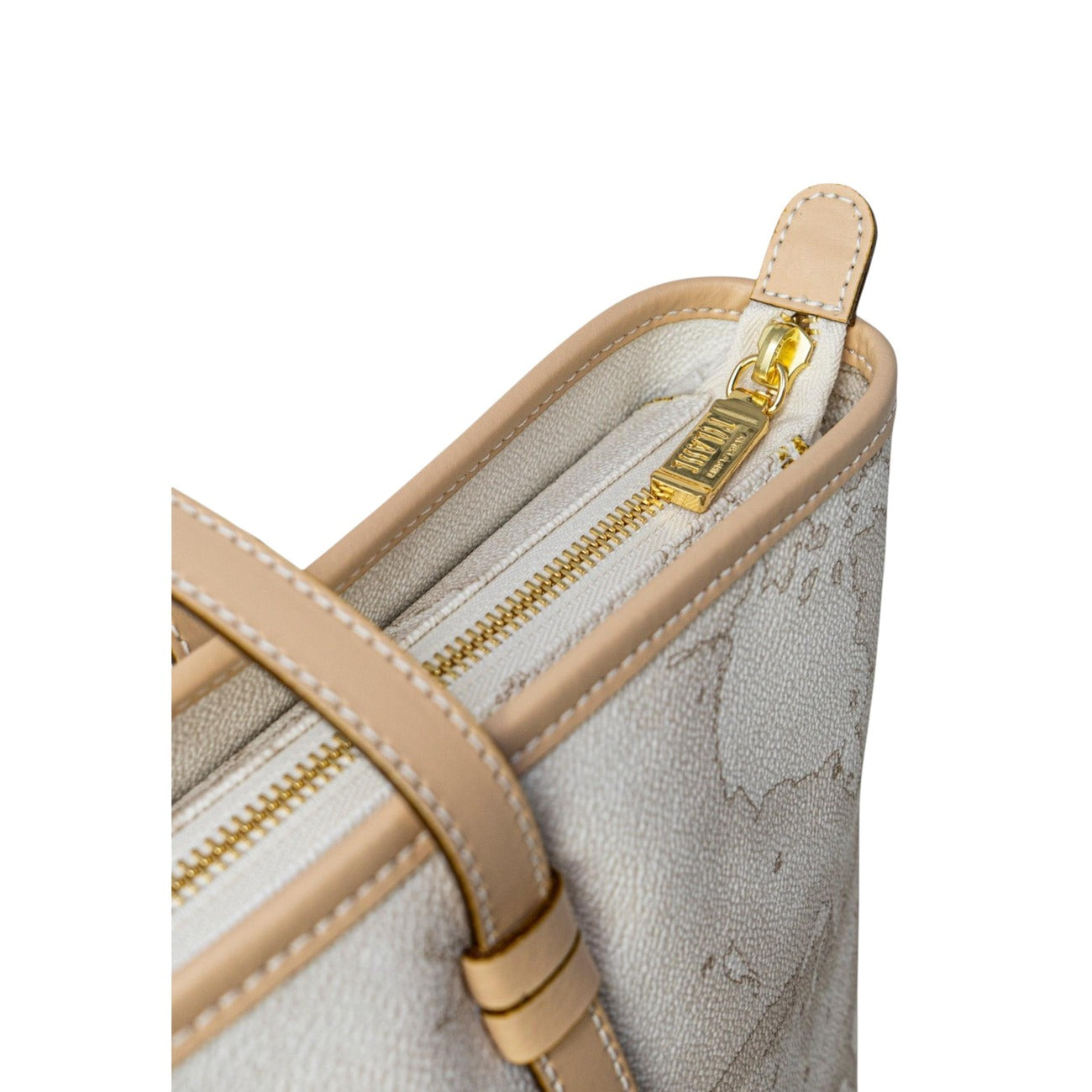 Alviero Martini Prima Classe Borsa Donna Pelle Bianco Made In Italy Tracolla Cerniera Autunno Inverno