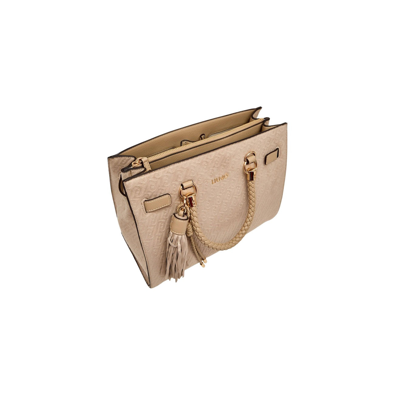 Liu Jo Borsa Donna Beige A Mano Con Tracolla 32x25x17 Cm Elegante