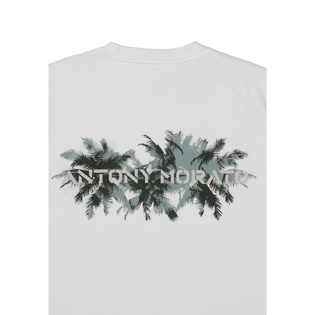 Antony Morato T Shirt Uomo Bianco Stampa Cotone Manica Corta