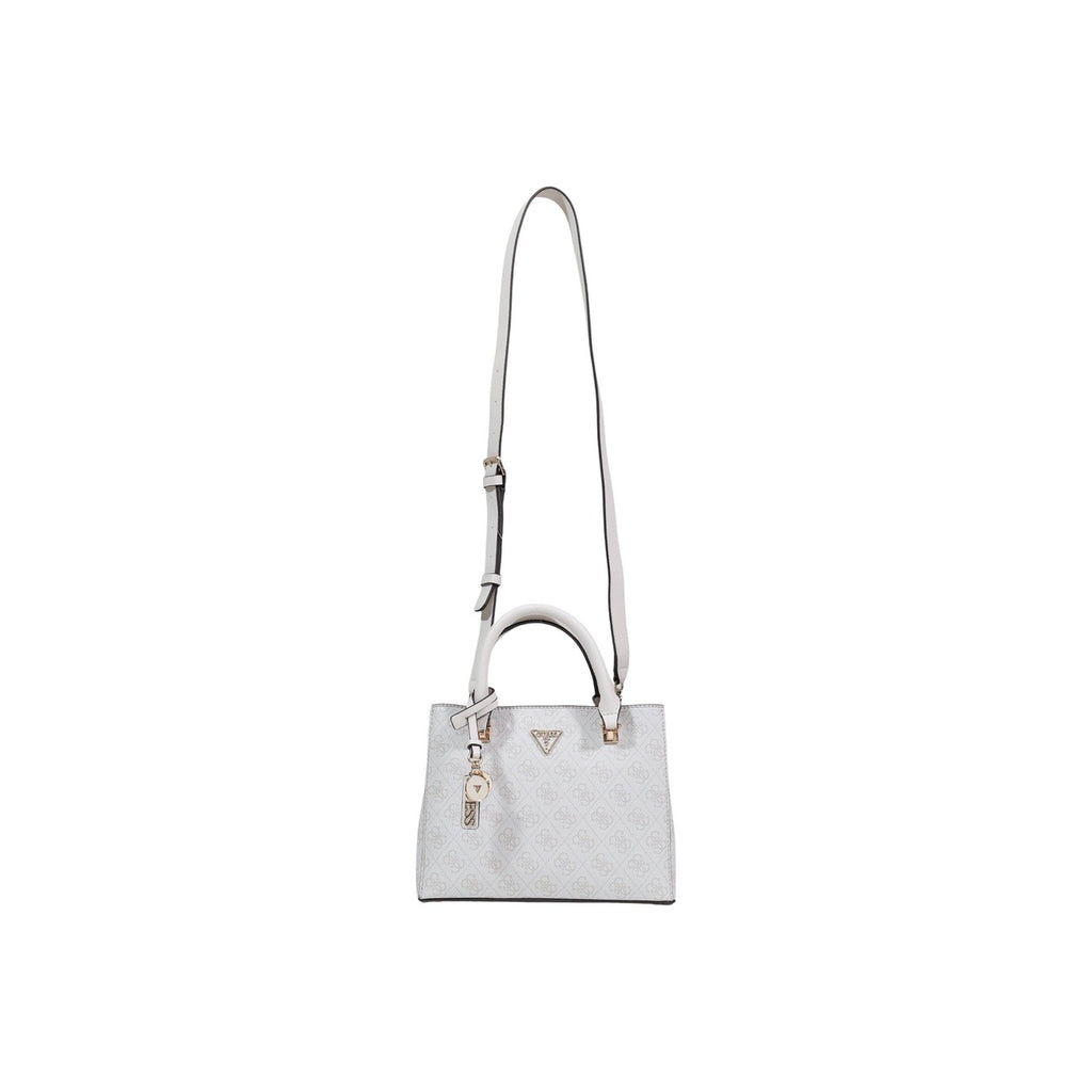 Guess Borsa Donna Bianca A Mano Con Tracolla Piccola 25.5x20x6 cm