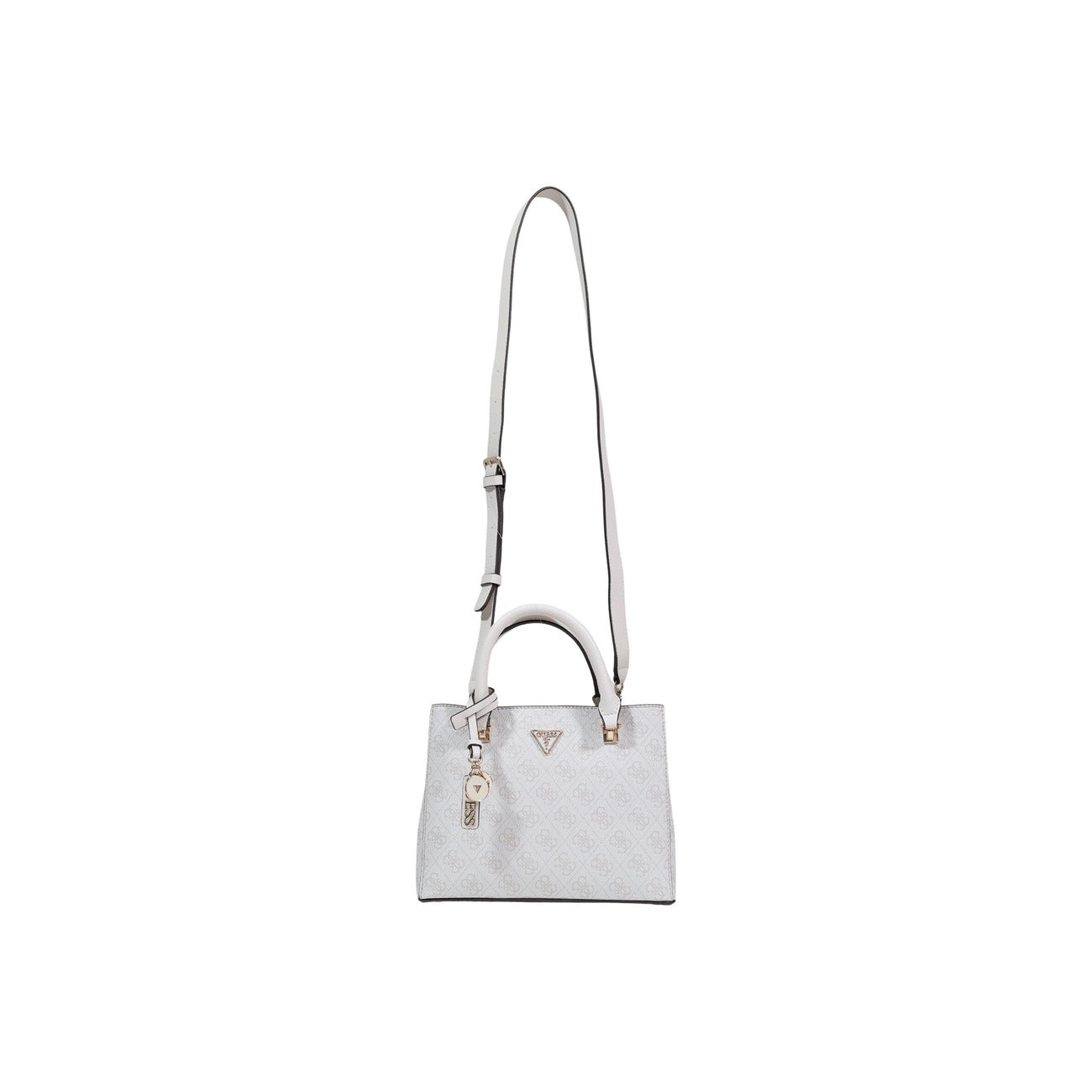 Guess Borsa Donna Bianca A Mano Con Tracolla Piccola 25.5x20x6 cm