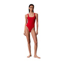 Calvin Klein Jeans Costume Intero Donna Rosso Scollo Quadrato