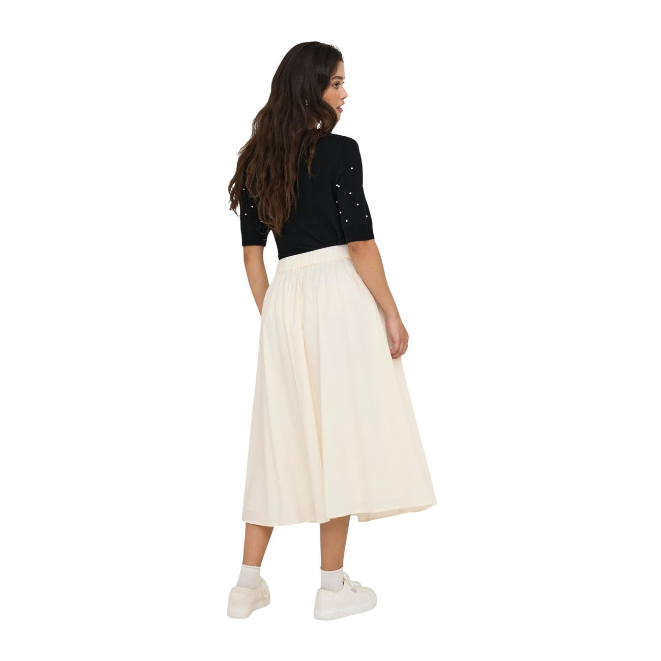 Only Gonna Donna Midi Bianco Cotone 100 Primavera Estate