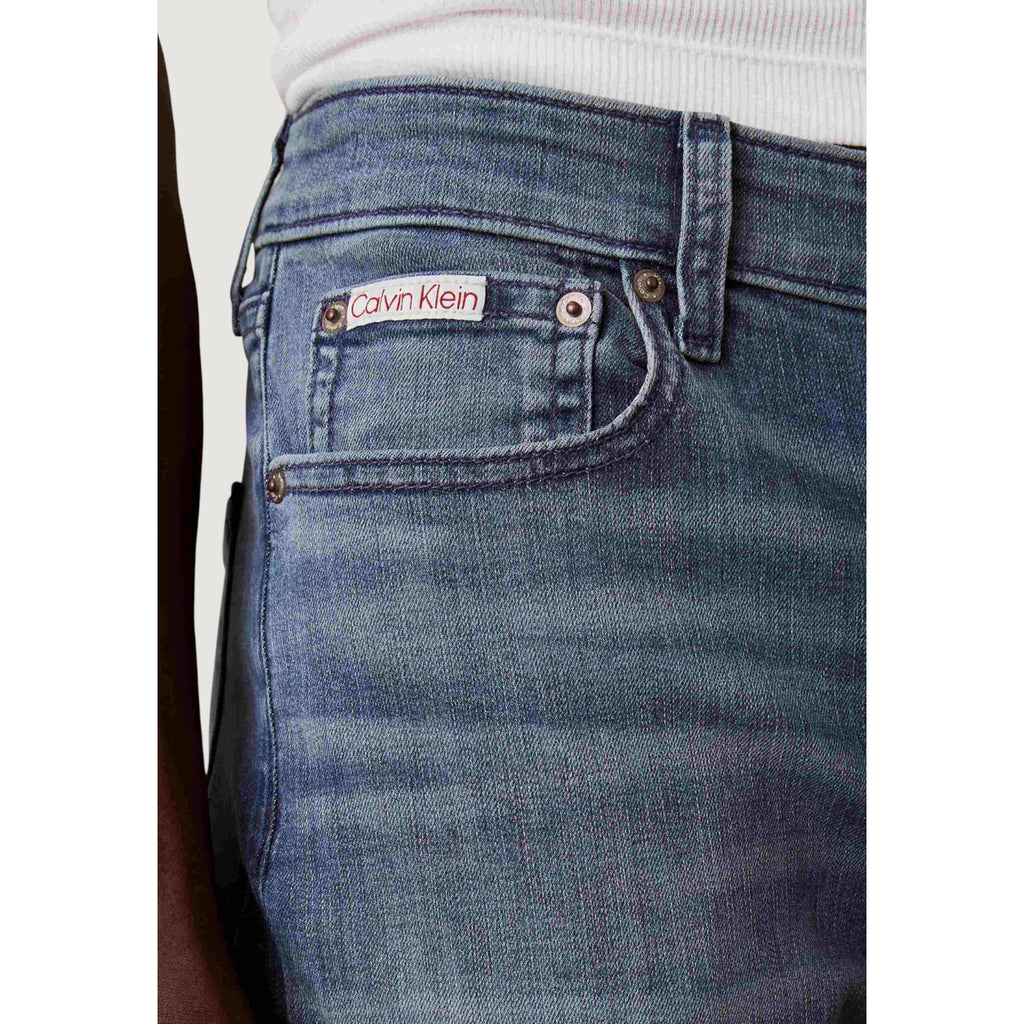 Jeans Uomo Calvin Klein Blu Con Chiusura Zip E Bottone Primavera Estate