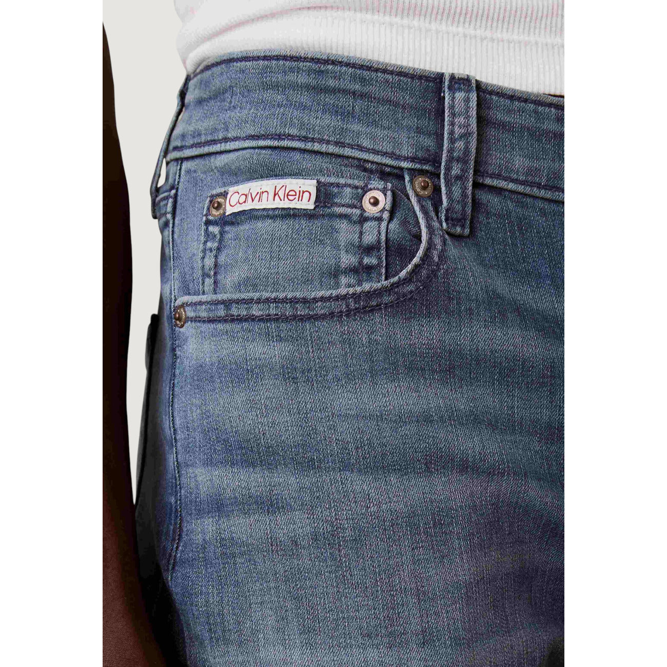 Jeans Uomo Calvin Klein Blu Con Chiusura Zip E Bottone Primavera Estate