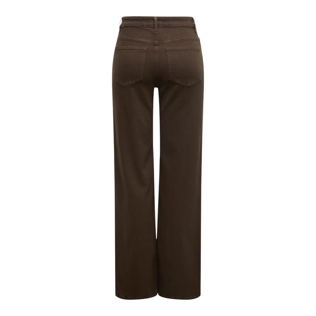 Jeans Donna Only Madison Blush Vita Alta Wide Marrone 99 Cotone