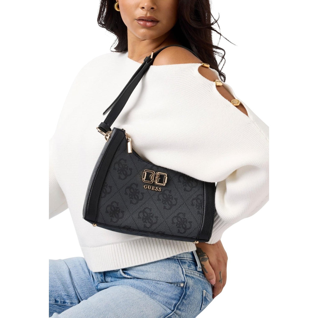 Guess Borsa Donna A Mano Grigia 26x19x5 In Poliuretano Primavera
