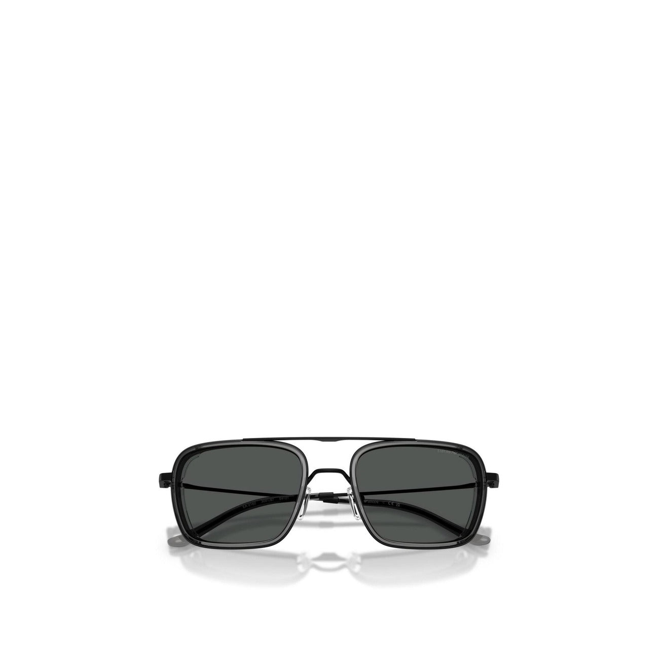 Emporio Armani Occhiali Da Sole Uomo Quadrati Metallo Neri UV