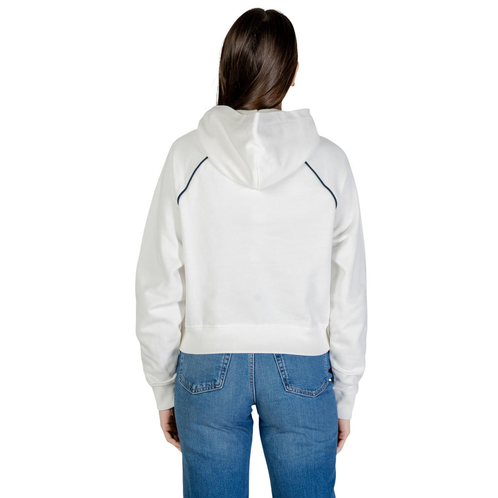 Tommy Hilfiger Jeans Felpa Donna Bianco Cappuccio Cotone Organico