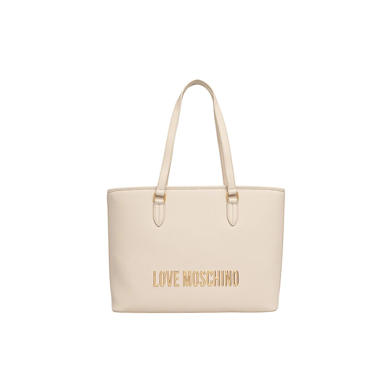 Love Moschino Borsa A Mano Donna Beige 38x28.5x13 In Poliuretano