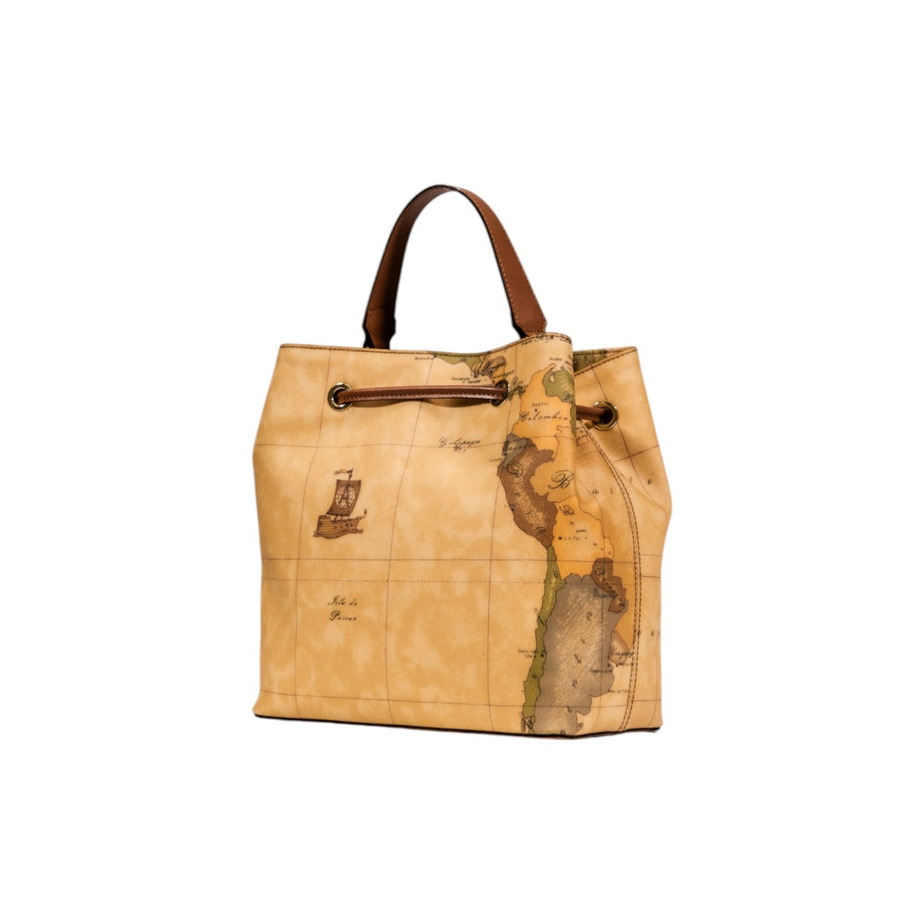Alviero Martini Prima Classe Borsa Donna Beige Stampa Pelle Mano Tracolla W25 H23 L14 Primavera Estate